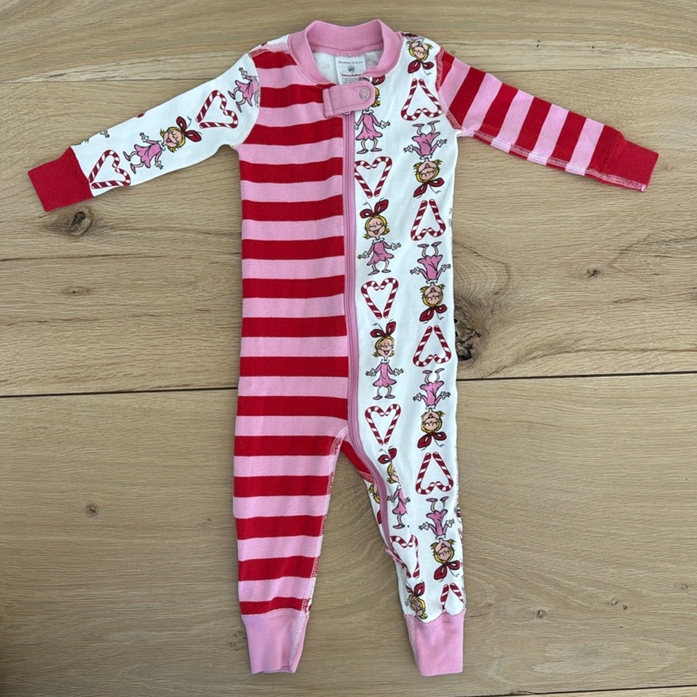 Hanna andersson Xmas pjs Cindy Lou grinch 12-18